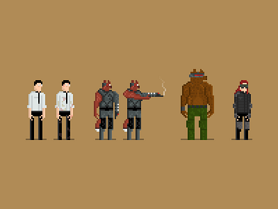 Pixel game characters