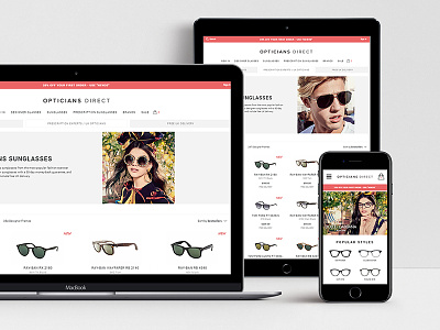 Opticians Direct Website design ecommerce glasses opticians shop specs sunglasses web web design website