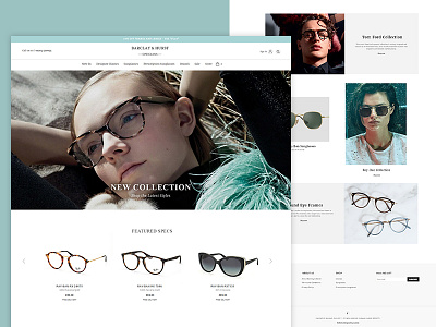 Barclay & Hurst new homepage design ecommerce eyewear glasses homepage optical opticians specs sunglasses web web design website