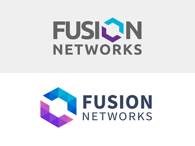 Fusion Logo Compare colorful logo colourful logo design gradient hexagon logo logo design logo revamp new logo