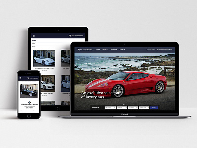 Exclusive Motors website car cars ecommerce homepage landing page motor vehicle web web design website