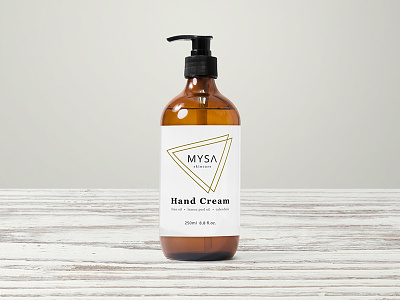 Mysa Skincare beauty bottle branding cosmetic design hand cream label lotion mysa packaging skincare