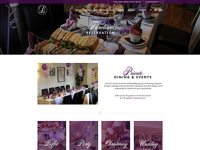 Luciano's Web Design food function room reservation restaurant web web design website