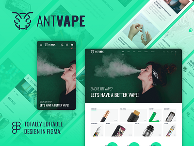 AntVape – Vape Shop UI Template