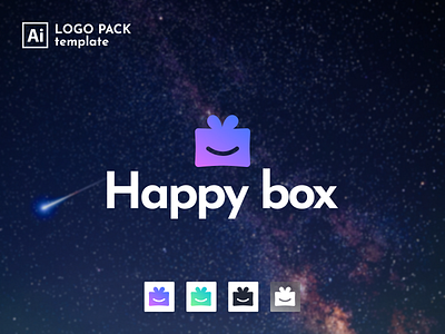 HappyBox — Free Minimal Logo Template