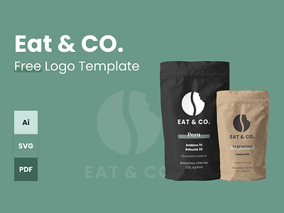 EAT & CO. – Free Minimal Coffee Shop Logo Template