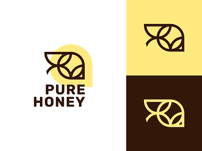 Pure Honey – Minimal Abstract Bee Logo Template vector