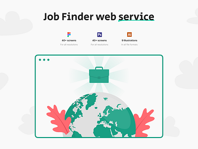 GoWwworks – Job Finder Web Product UX/UI Template