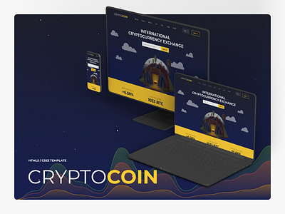 CryptoCoin — Cryptocurrency Responsive Landing Page Template gpu