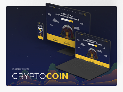 CryptoCoin — Cryptocurrency Responsive Landing Page Template