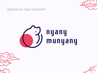 Nyany Munyany – Japanese Minimal Cat Logo