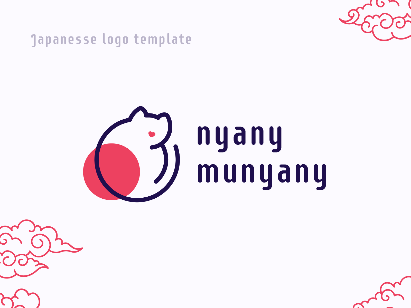Nyany Munyany Japanese Minimal Cat Logo by dZENcode on Dribbble