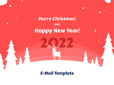 Christmas and New Year – Responsive Newsletter Template pine trees