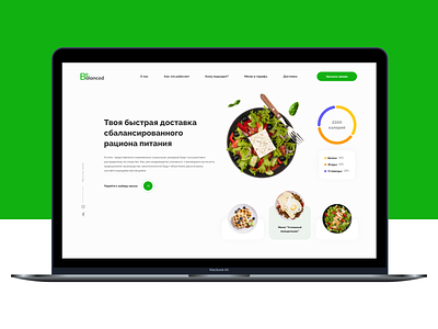 Be Balanced – Food delivery Landing Page template product cart