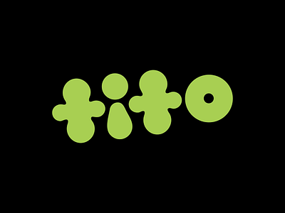 tito 2d abstract branding bubble character coco color cute design flat green identity letter lettering print type type design typography vector wordmark