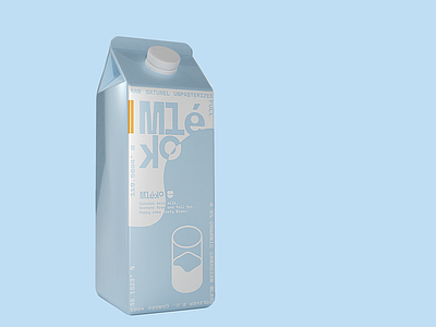 mléko carton 3d 3d art 3d modeling abstract blue branding carton coco cute design flat illustration milk organic packaging packaging design print type typography vector