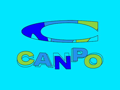 canpo 2d blue branding design flat pastel red type typography