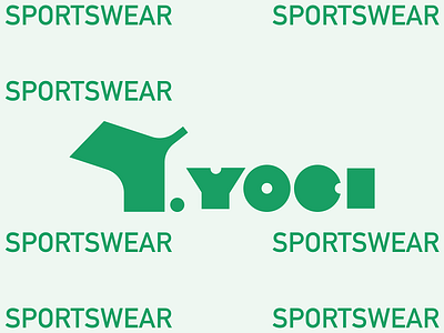 yoci sportswear 2d abstract branding coco cute design flat sportswear type typography vector