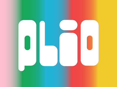 plio gradient 2d abstract branding can coco color cute design flat gradient minimal pop print simple type typography vector