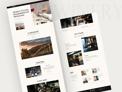 Main page of winery's website design main page redesign ui ux website wine winery