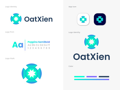 Oatxien Branding || Modern and gradient logo