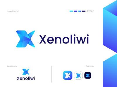 Modern X letter logo concept || Xenoliwi logo design