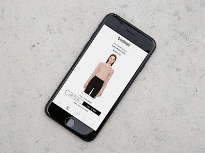 Ssense mobile concept app fashion iphone mobile simple ssense