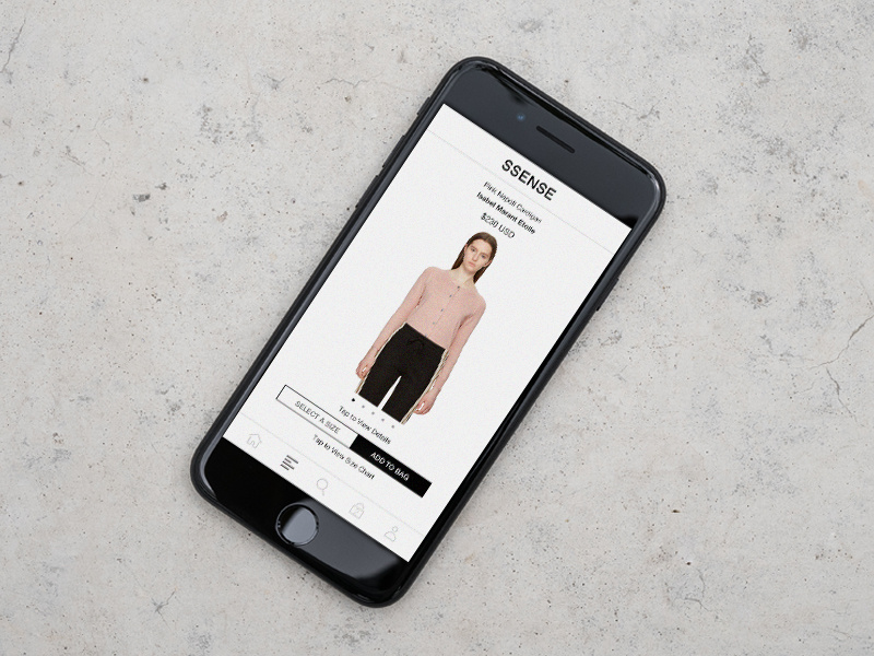 Ssense mobile concept by Lennon Yuan on Dribbble