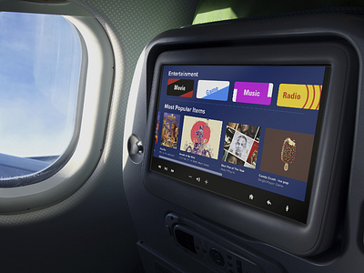 fit-all in air entertainment systems air airbus airline airplane boeing entertainment menu passenger system travel