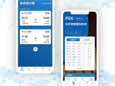 飞常准 app ui redesign air airline airplane app icon mobile route timeline