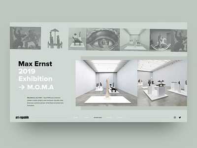 Max Ernst Exhibition Concept design ui deisgn user interface web interface