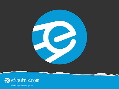 Logo redesign for eSputnik.com circle e esputnik logo marketing system redesign satellite
