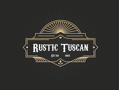 Rustic Tuscan branding design logo typography ui