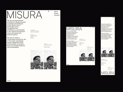 Studio Misura layout explorations - About page design typography webdesign