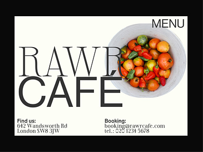 Rawr Café branding design graphic design typography webdesign