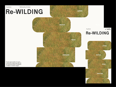 Re-wilding podcast branding design graphic design typography ui webdesign