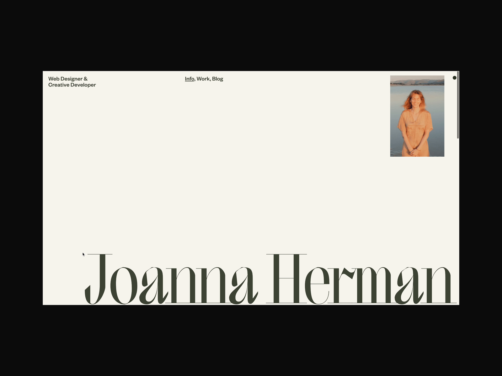 Portfolio Website Home Page By Joanna Herman On Dribbble