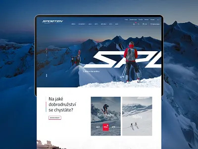 Sporten website design layout modern ski ui web webdesign winter