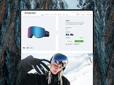 SPORTEN website . clean design ecommerce eshop modern product product detail ski snow ui ux web webdesign website