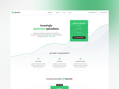 Quantite green investing light money uiux web website