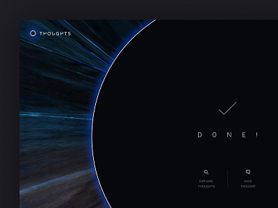 Save Your Thoughts dark design experiment ui ux web