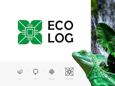 ECOlog - logo brand brand design brand identity branding ecology golden ratio green help leaves logo logo design logotype nature