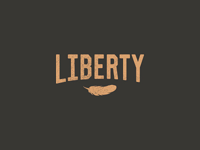 Liberty brand design flat typography