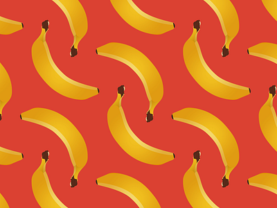 Bananas - pattern banana design flat fruit illustration illustrator minimal passion project pattern design vector