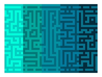 Color labyrinth - TEAL