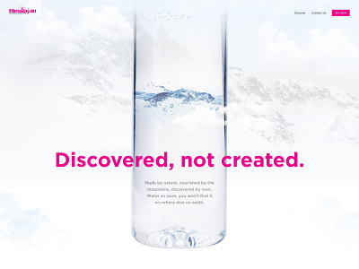 Himalaya Web Product Page bottle design discovered himalayan landing page ui ux web web design