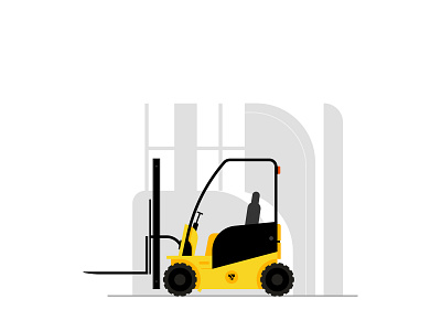 Forklift Illustration For Godrej RenTrust Website