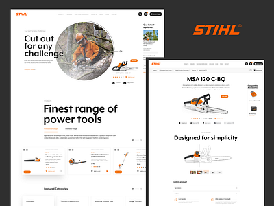 STIHL Website Redesign branding design icon ui ux web
