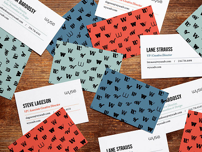 Wyse Business Cards advertising art direction brand identity branding design lettering typography