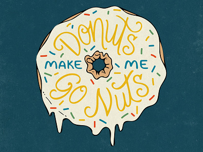 Donut a Day... donut hand lettering illustration lettering milwaukee sprinkles type